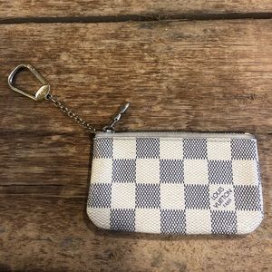 Louis Vuitton Key Pouch in Damier Azur Canvas